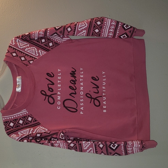 Love Completely Dream Passionately Live Beautifully Sweat Shirt Size 7-9 - Picture 4 of 6